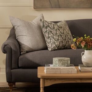 ❤️ Indaba Trading green block print pillow cover and insert